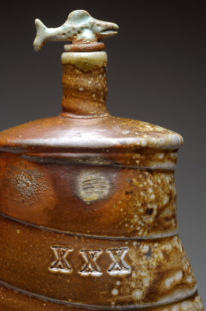 New Work :: Rocker Flask Close up 2  :: Tom White Pottery